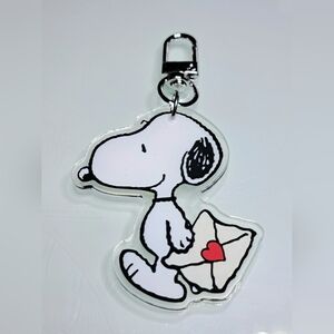 Snoopy Keychain Purse Backpack Charm Clip